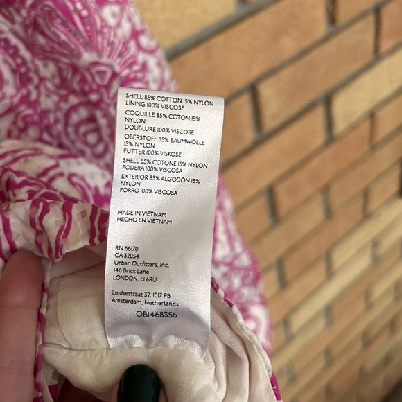 Maeve Anthropologie Tie-Back Printed Crop Top Floral Puff Sleeve Smocked Size L - Picture 5 of 6